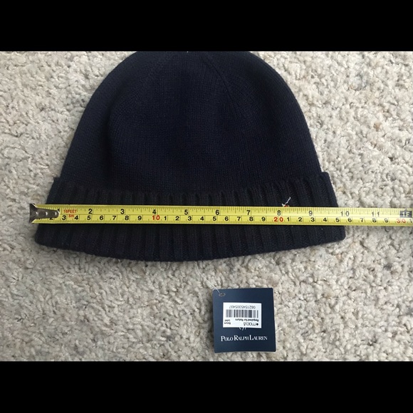 Lot 2 Ralph Lauren Polo Wool Beanies Blue - Picture 8 of 11